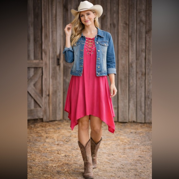 Bungee Lace-Up Swing Dress - Picture 9 of 10